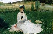 Berthe Morisot Reading, Germany oil painting artist